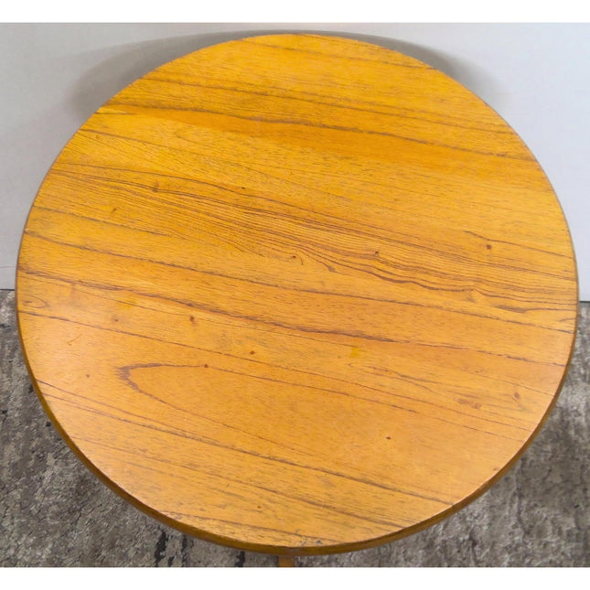 Round Wood End Table
