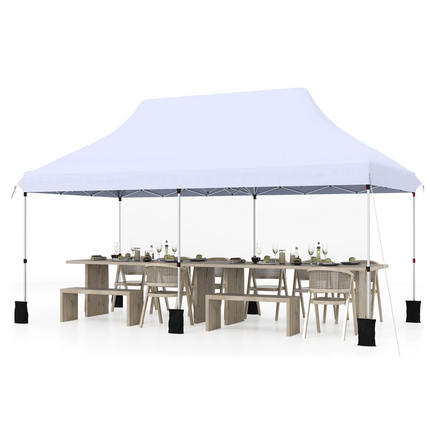 10 X 20 FT Pop up Canopy Tent Foldable Portable Outdoor Gazebo with Carry Bag