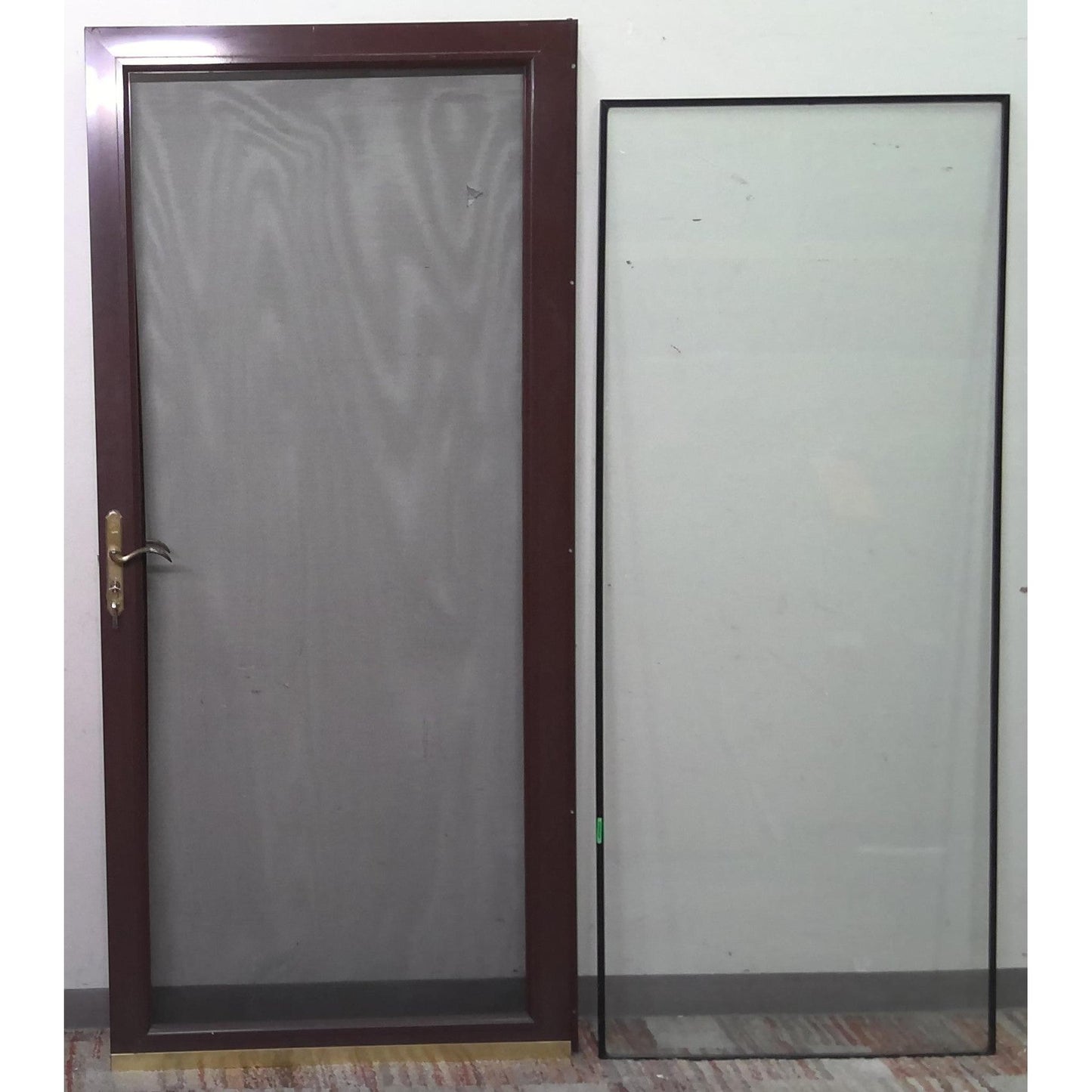 36" x 79.5" Maroon Storm Door