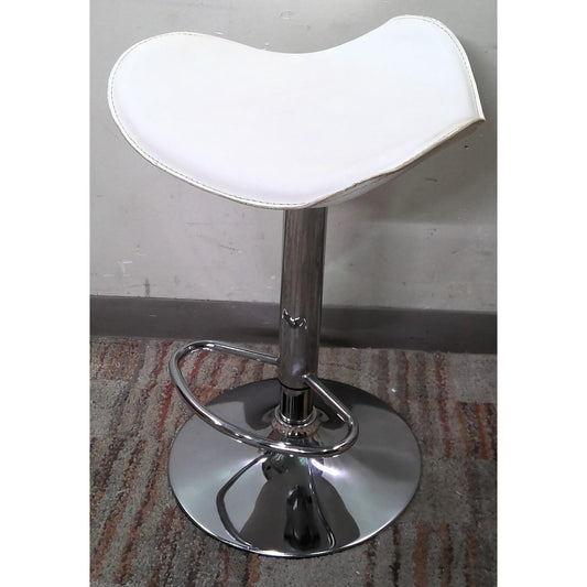 White Saddle Barstool