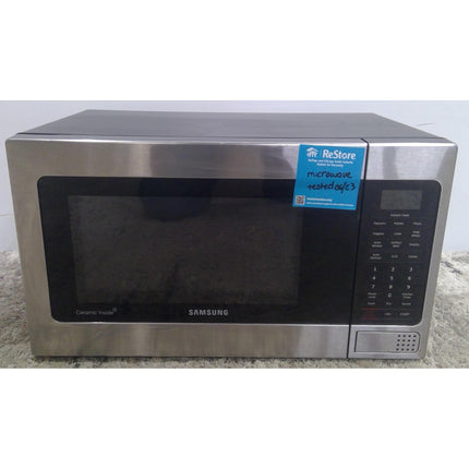 Samsung 1.1 cu. ft Countertop Microwave with Grilling Element in Stainless Steel