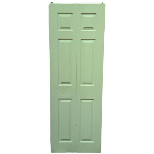 28" x 80" White 6-Panel Bifold Closet Door