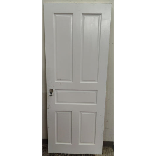 30" x 77" White Int. Solid-Core Door