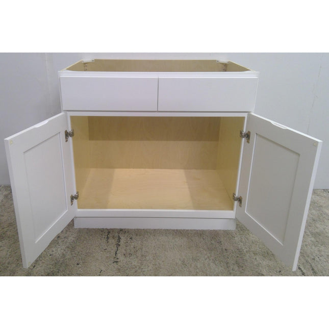 36" White Sink Base Cabinet