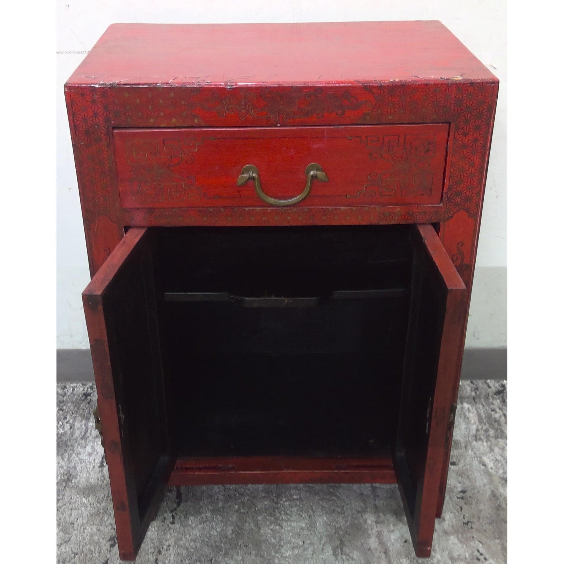 Red Decorative Cabinet
