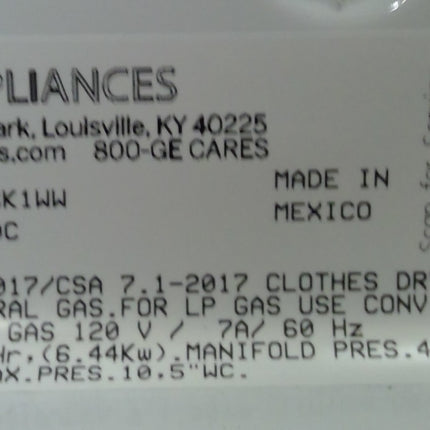GE 6.2 cu. ft. Capacity Gas Dryer with Up To 120 ft. Venting and Shallow Depth