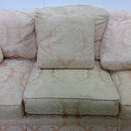 82" Soft Pink Floral Sofa