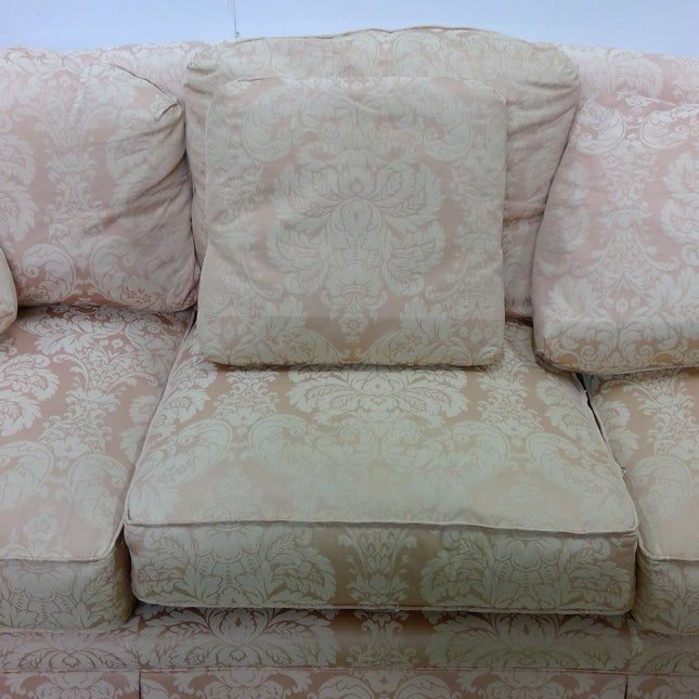 82" Soft Pink Floral Sofa
