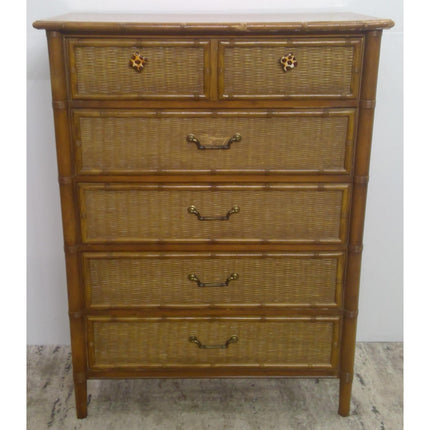 36" x 48" Dresser with Wicker Pattern Drawers