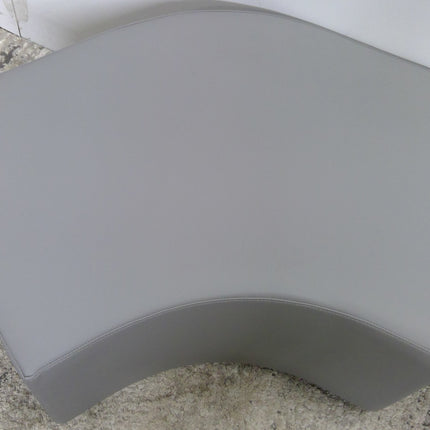 Gray Curved Ottoman
