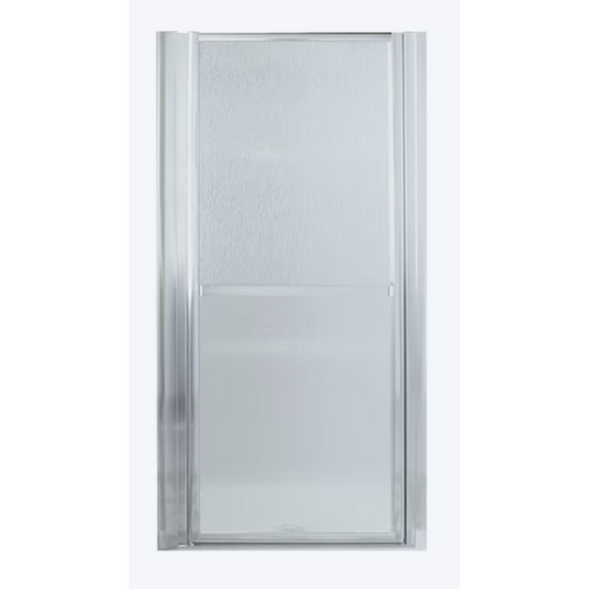 Sterling Finesse Silver 65.5-in Framed Hinged Shower Door
