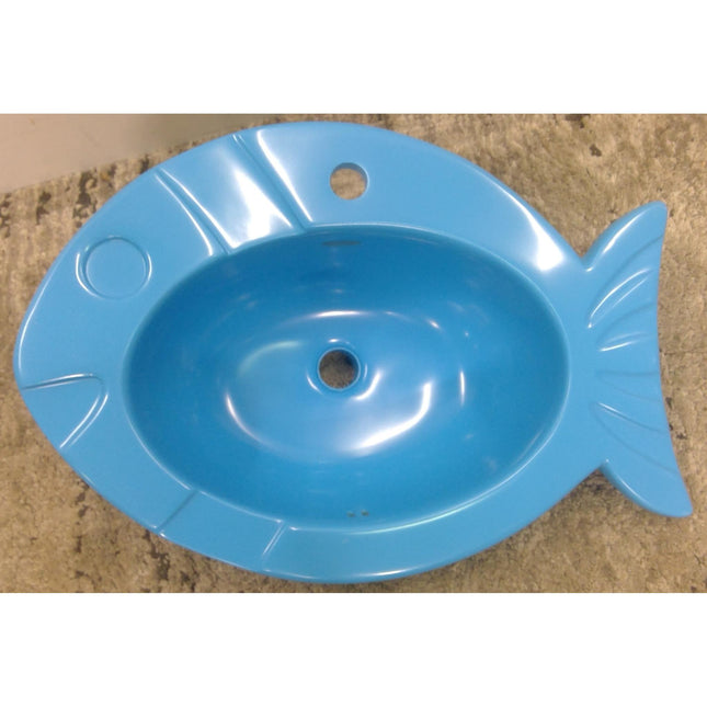 Blue Drop In Fish Shaped Sink