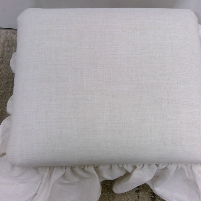 Ruffled Skirt Ottoman in Creram