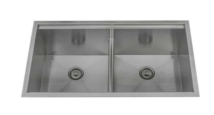 33" Undermount Apron Front Double Bowl Stainless Steel Sink