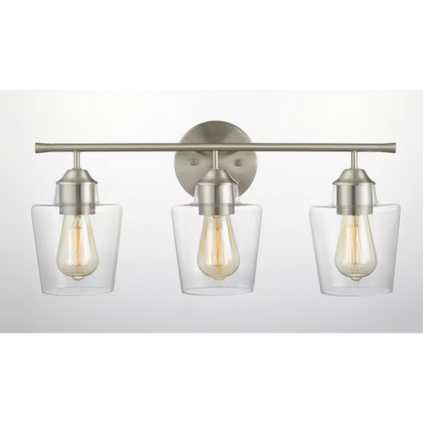 3 Light Brushed Nickel Modern Bathroom Vanity light