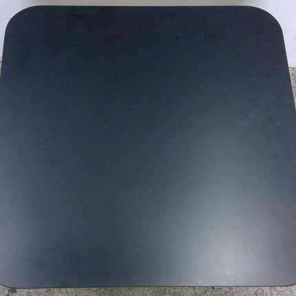 24" Square Coffee Table with Black Top and Gold Metal Base