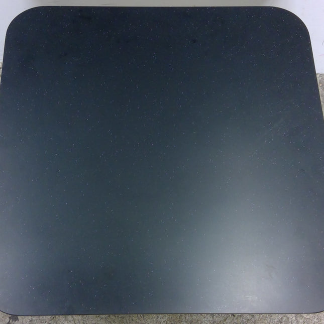 24" Square Coffee Table with Black Top and Gold Metal Base