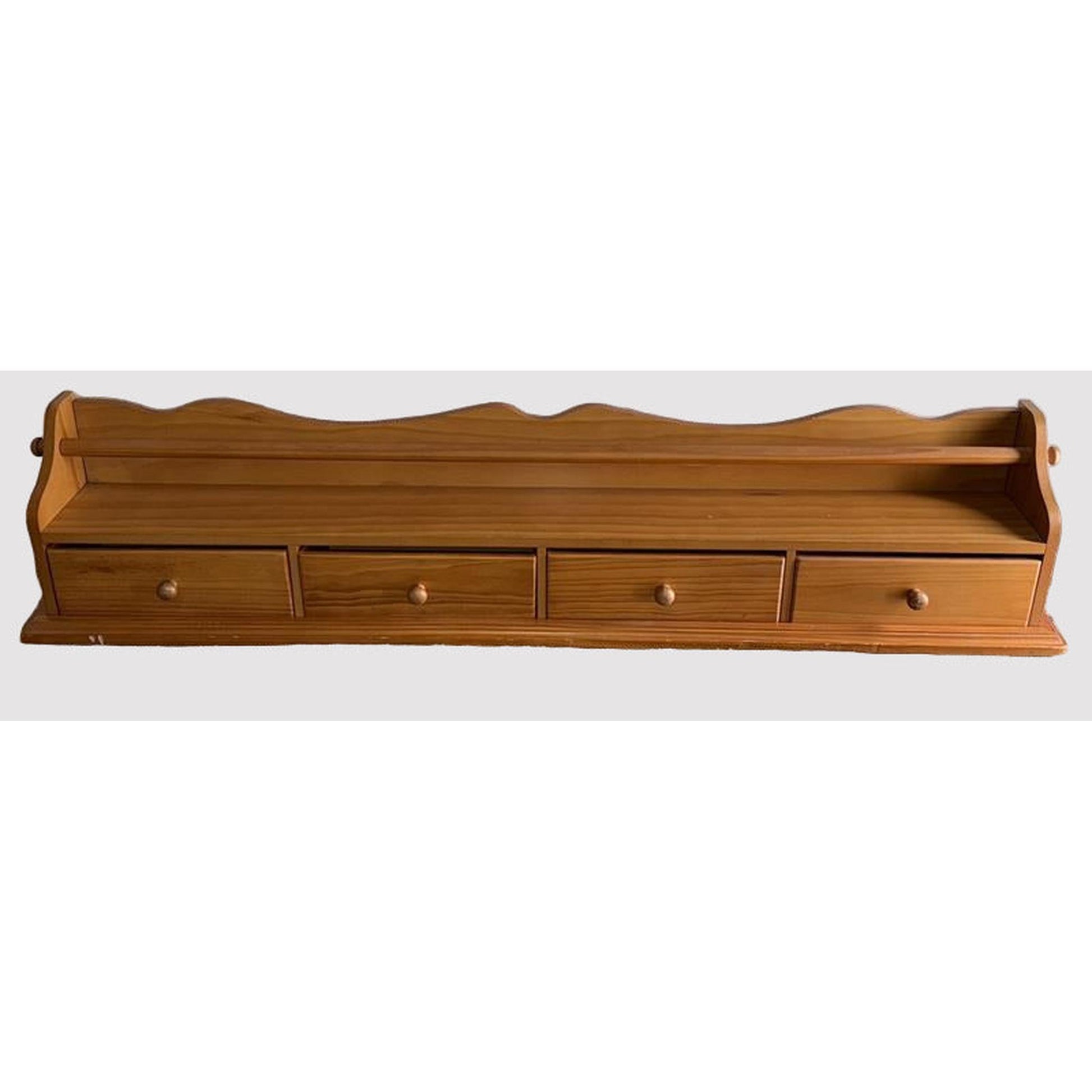 Wooden Wall Shelf w/ Drawers