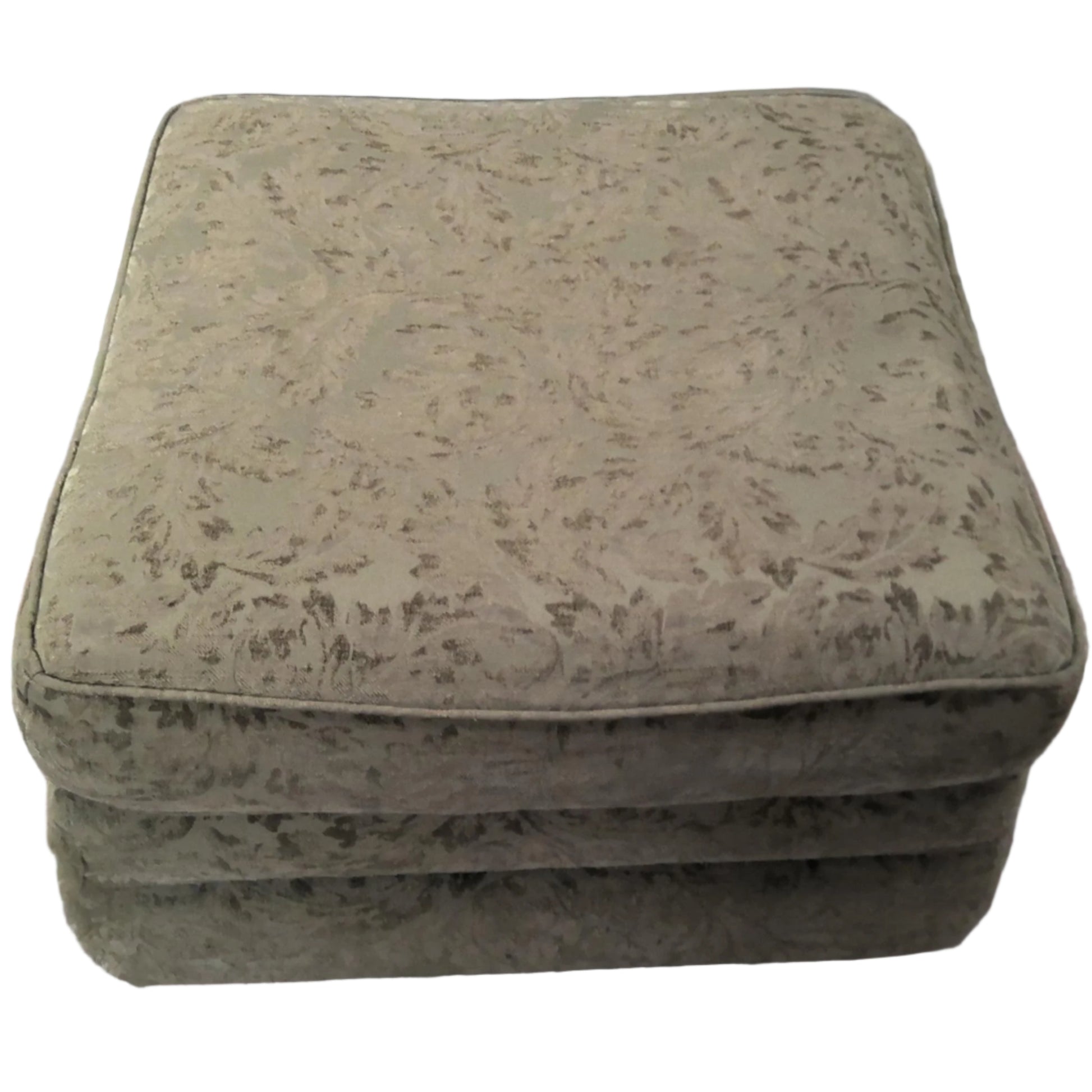 Green Floral Pattern Ottoman