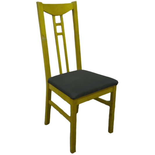 Birch Dining Chair with Gray Cushion