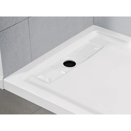 36" x 72" Rectangular Shower Base with Single Threshold and Reversible Drain