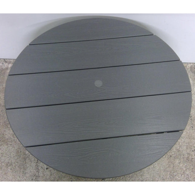 35" Round Outdoor Gray Plastic Coffee Table (Added 07/29/2026)