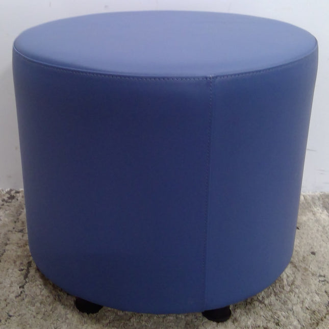 Round Blue Ottoman