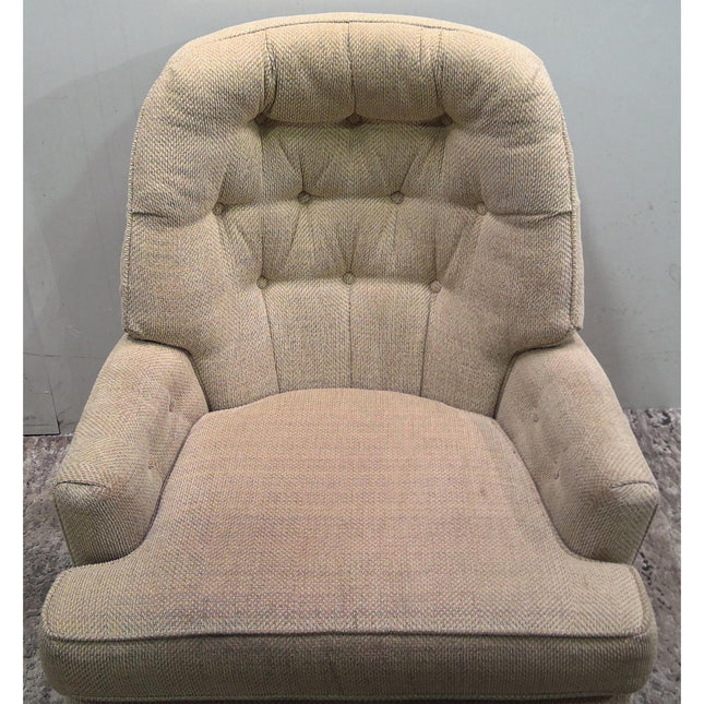 Tan Swivel Rocking Armchair