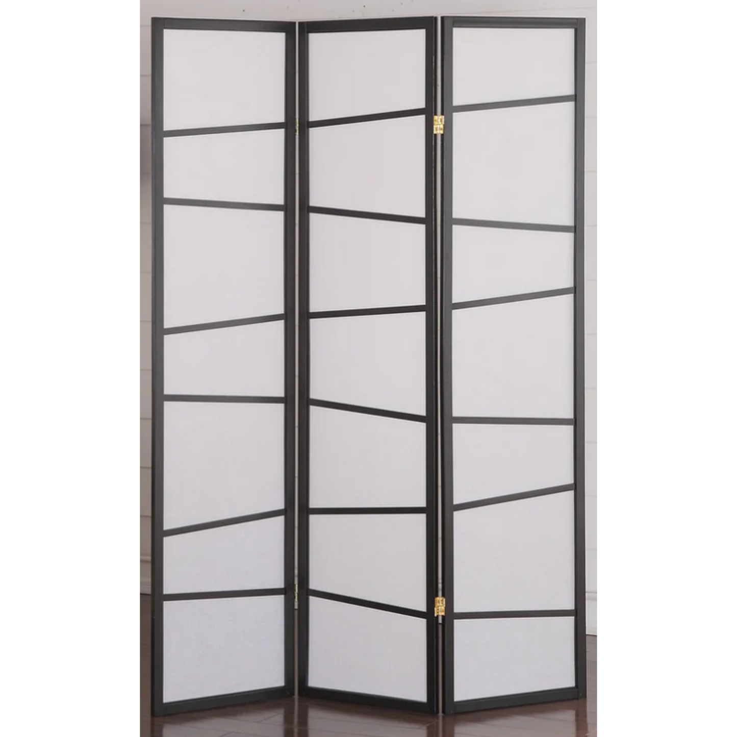 3-Panel Screen Room Divider - Black