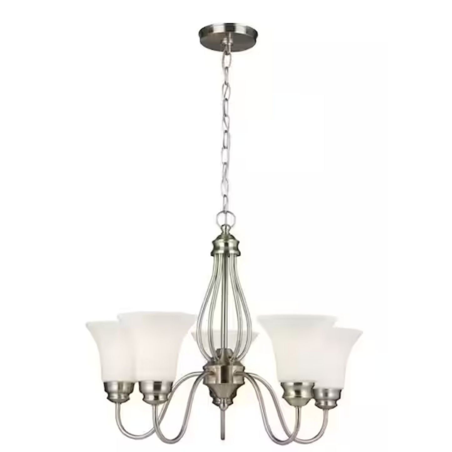 5-Light Brushed Nickel Chandelier