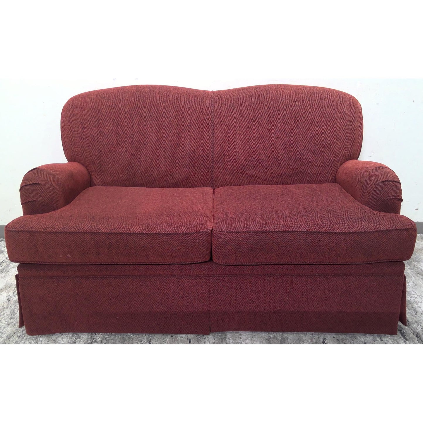 60" Red Loveseat