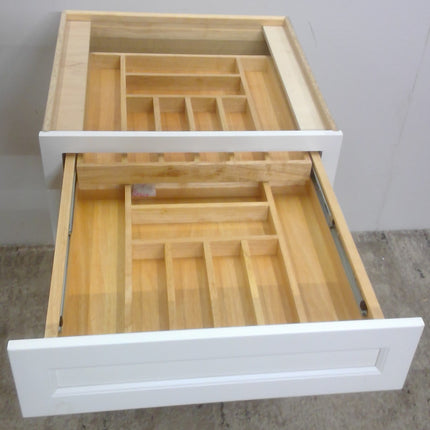 24" White 4-Drawer Base Cabinet