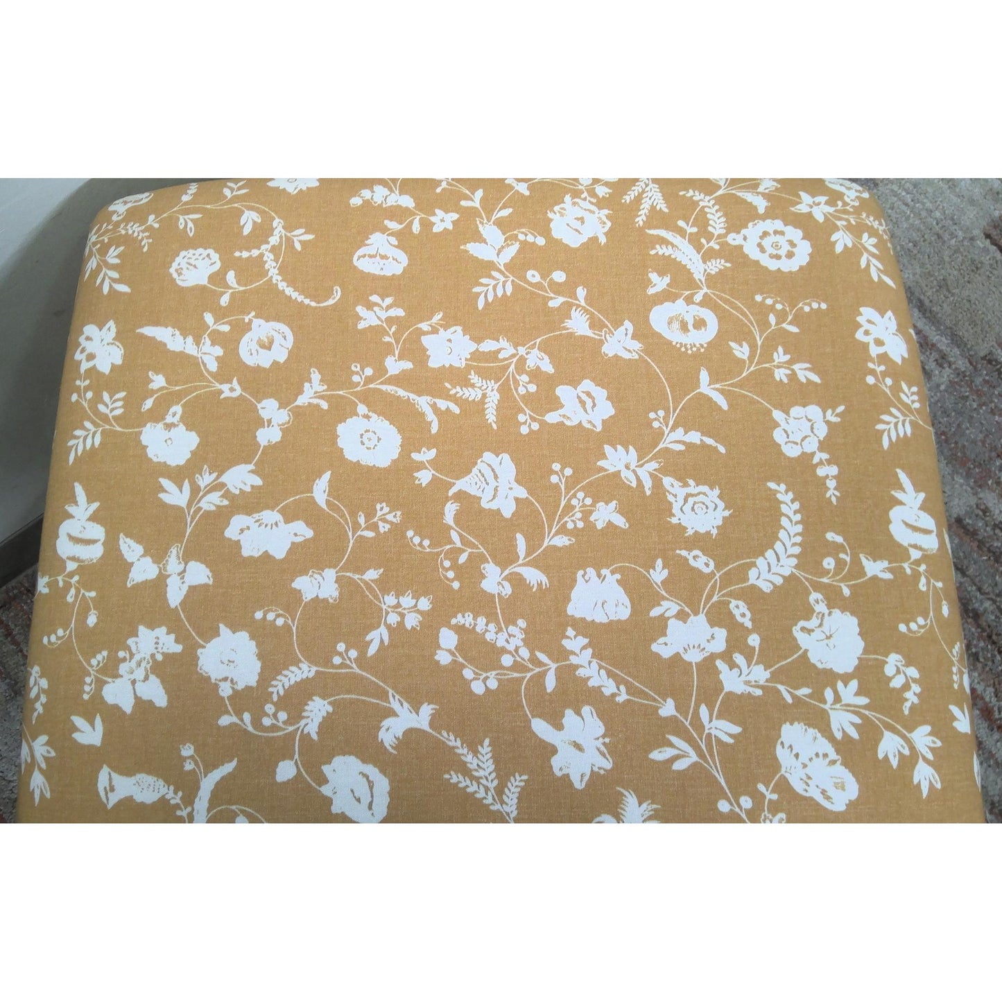 Floral Ruffle Skirt Ottoman