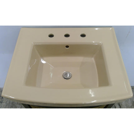 Black Vanity with Ceramic Sink