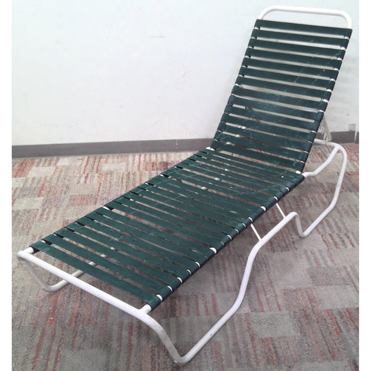 Green Strap Stackable Chaise Lounge