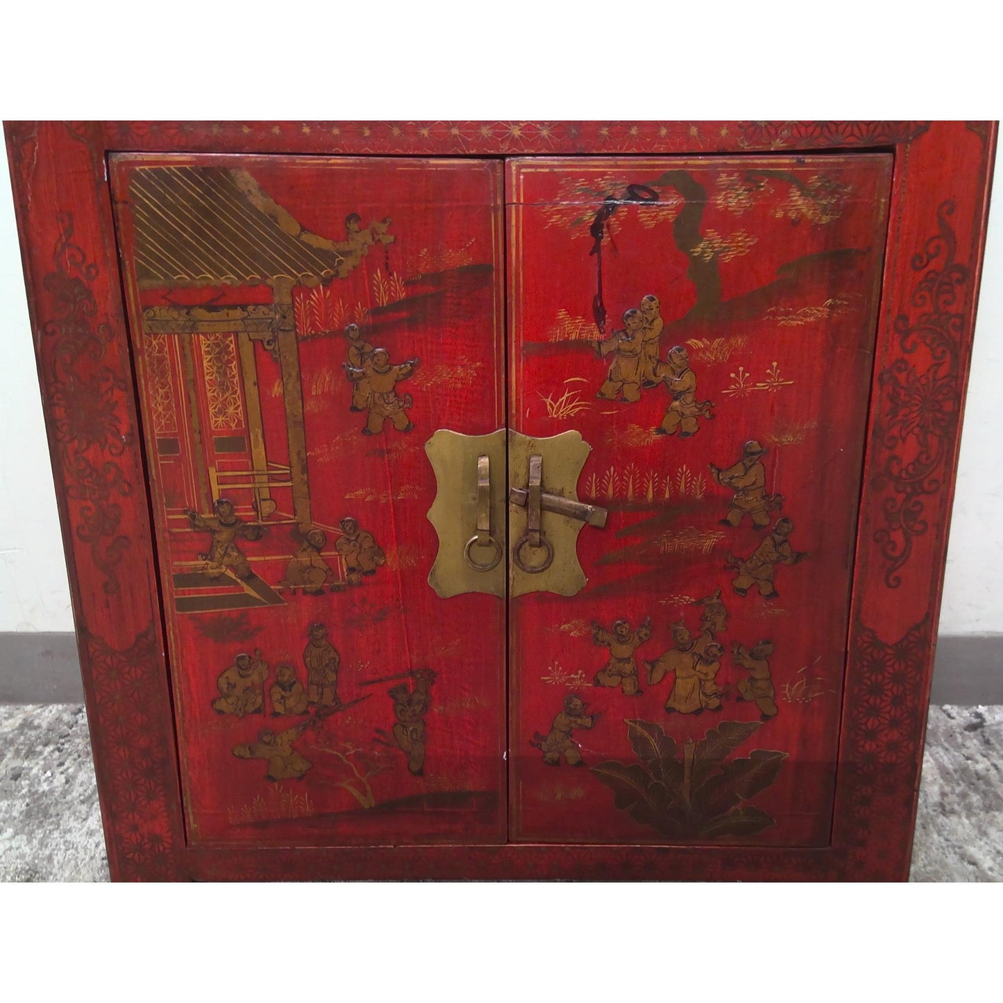 Red Decorative Cabinet