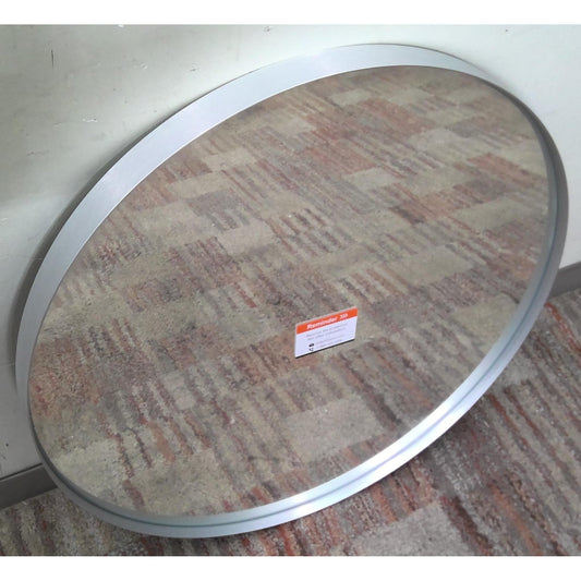 30" Round Silver Frame Mirror
