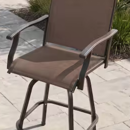 Steel Outdoor Swivel High Bar Stool