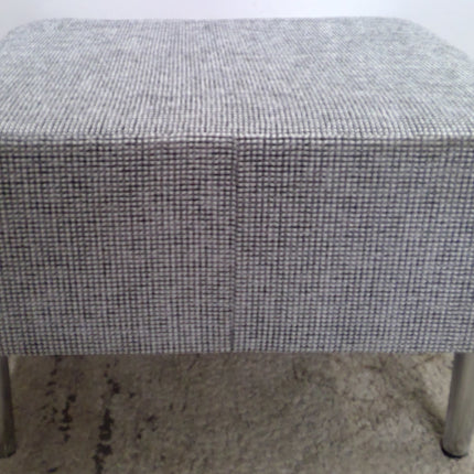 30" Square Gray Ottoman