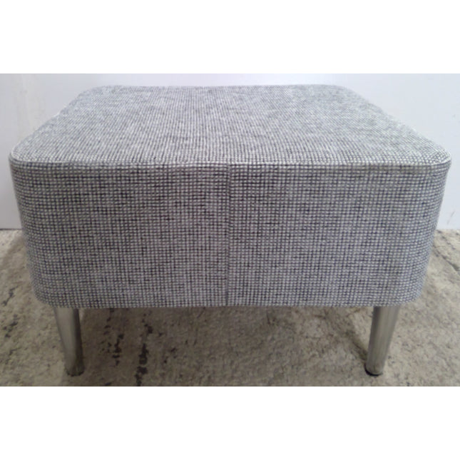 30" Square Gray Ottoman