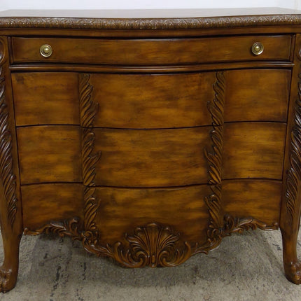 45" 4-Drawer Ornate Wood Dresser
