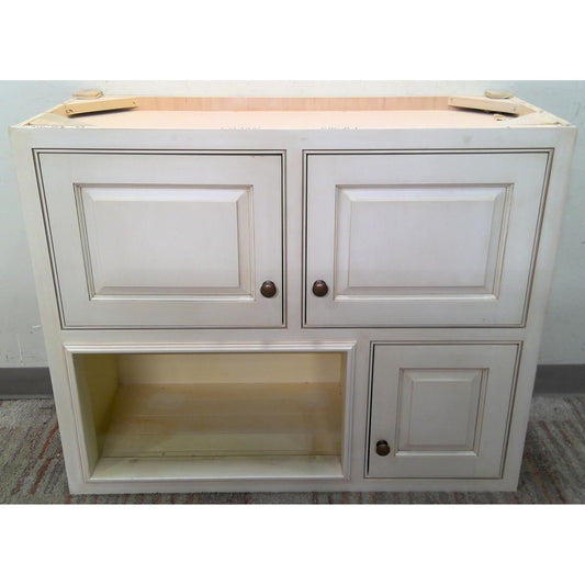 41" White Upper Microwave Cabinet