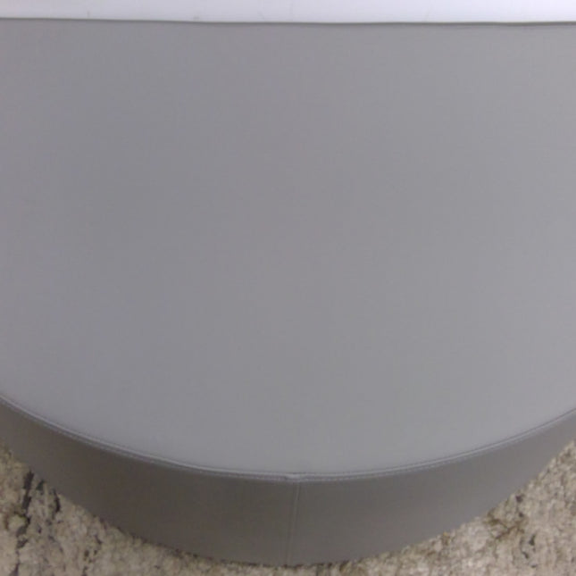 Gray Half Circle Ottoman