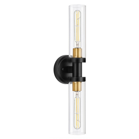 Black and Gold Double Wall Sconce