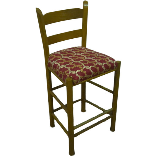 Bar-Height Chair with Red Cushion