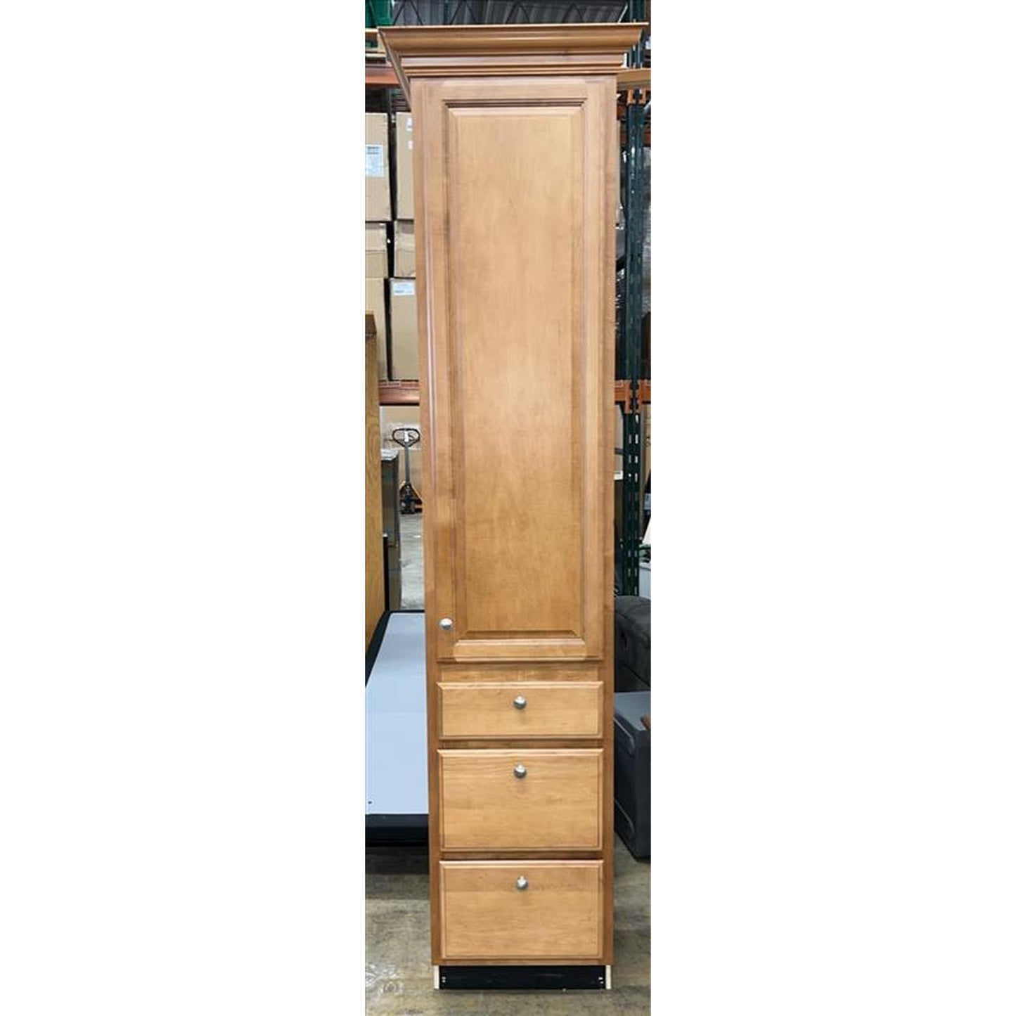 18" x 92" Hickory Pantry Cabinet (Hinge Right)