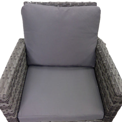 4-Piece Gray Rattan Outdoor Furniture Set