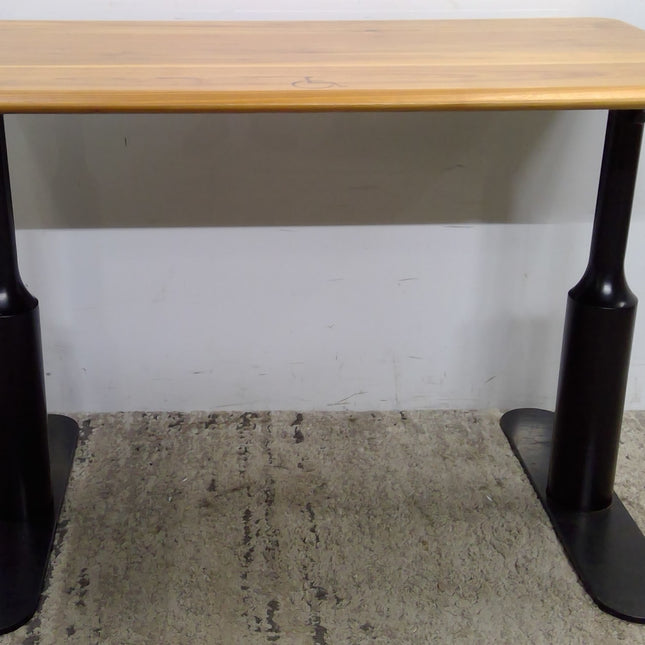 41" Cafe Table with Wood Top and Metal Legs