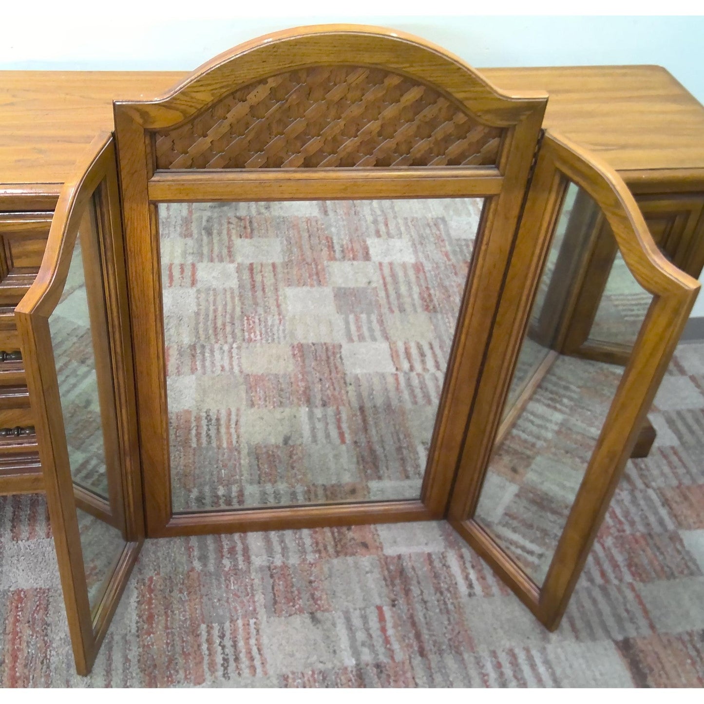 72" Wood Dresser with Mirror