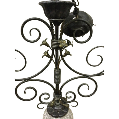3-Light Iron Chandelier